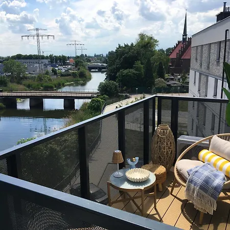 Motlawa Marine -55 M2 -by The River-premium Design -business Stays- Parking Gratis * Gdaňsk